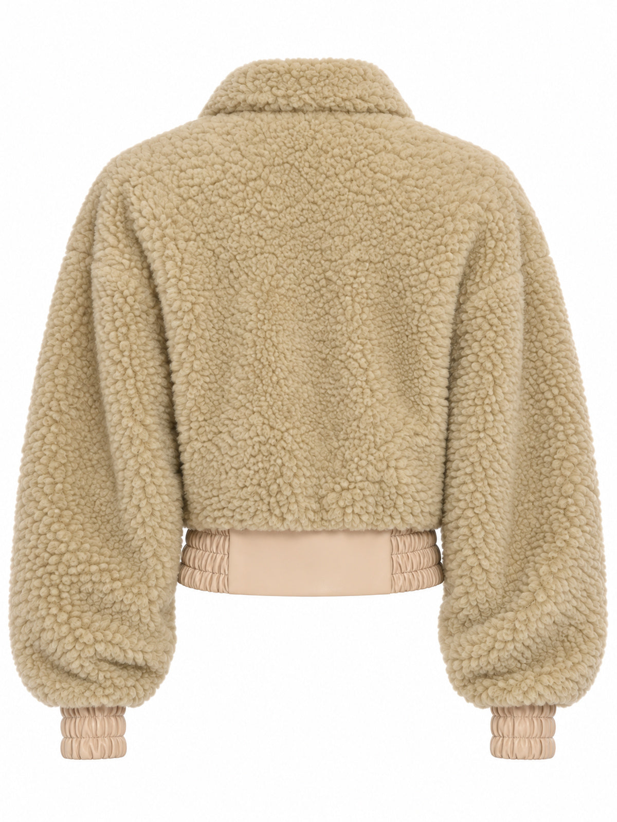 Efecto Piel ribete Sherpa Bomber Chaqueta
