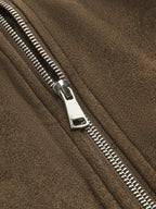 Faux-Ante Cropped Zip-Up Bomber Chaqueta