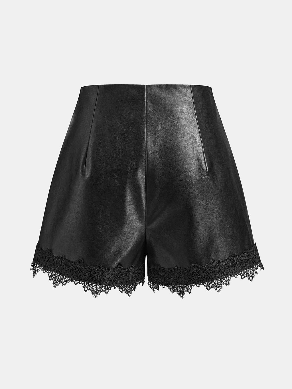 Short Efecto Piel con Encaje
