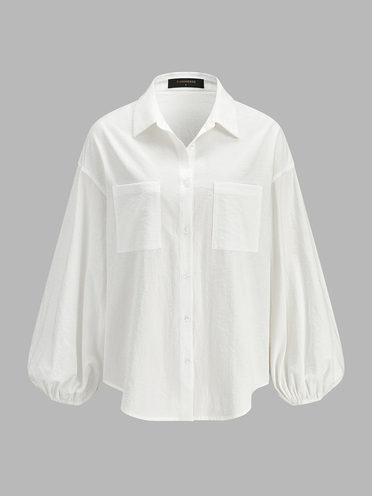 Dual-Pocket Balloon manga Fluido Camisa