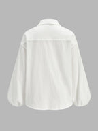 Dual-Pocket Balloon manga Fluido Camisa
