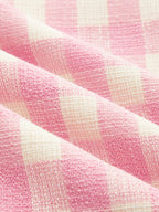 Gingham Tweed Chaqueta mini Falda Set