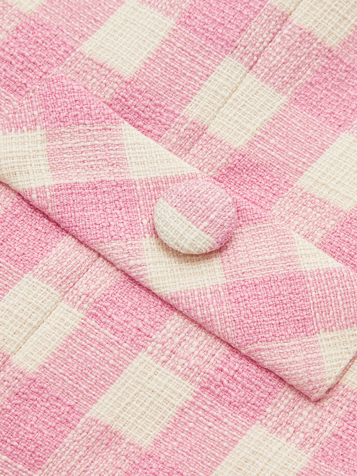 Gingham Tweed Chaqueta mini Falda Set