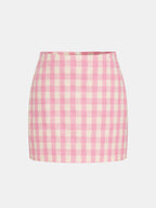 Gingham Tweed Chaqueta mini Falda Set