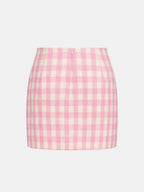 Gingham Tweed Chaqueta mini Falda Set