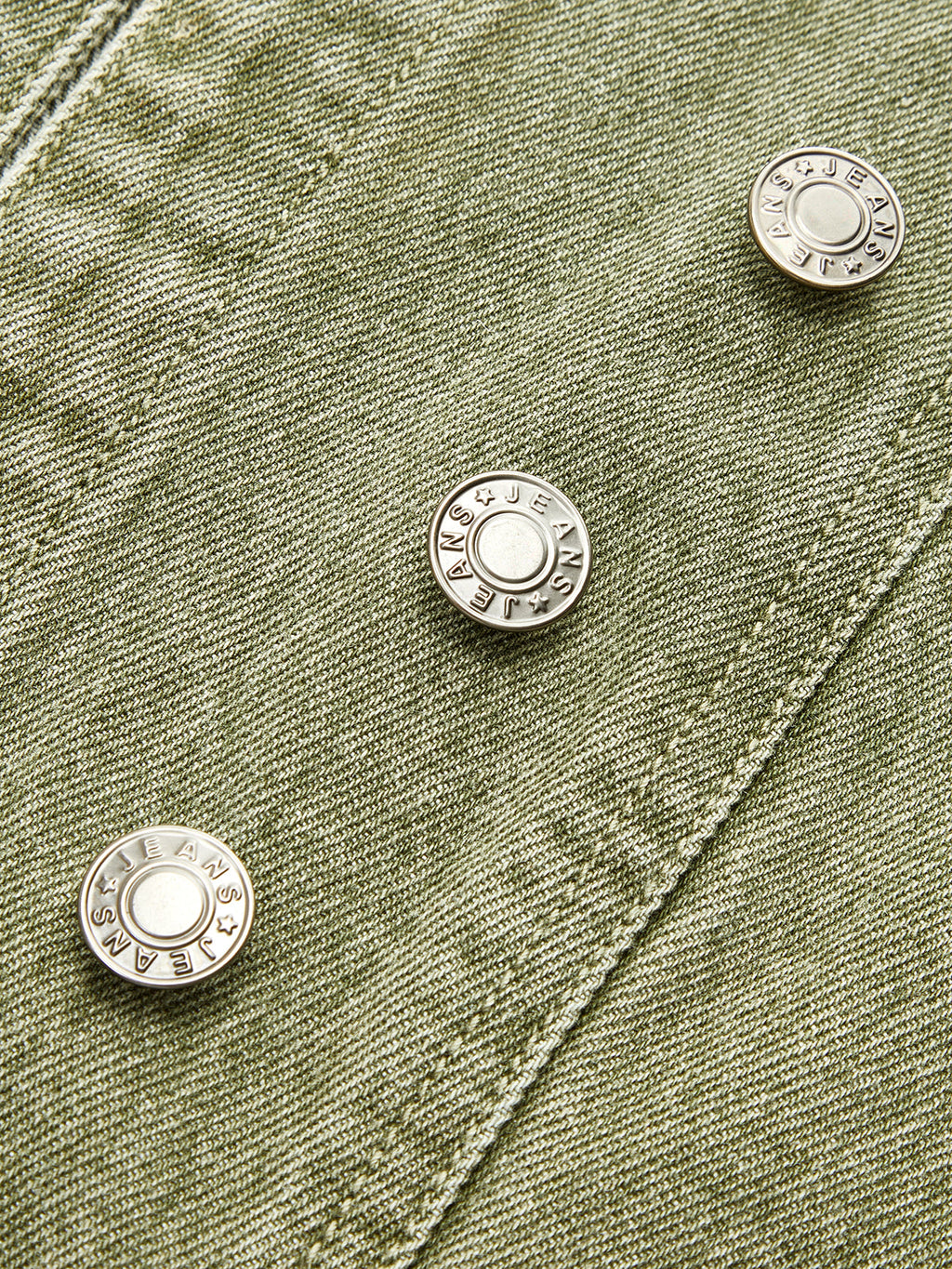 Napoleon-Style Denim Chaqueta