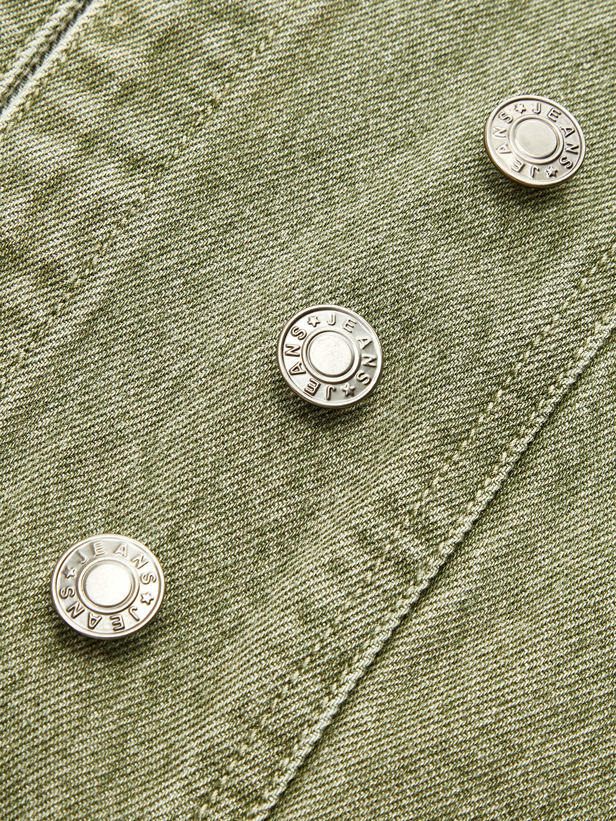 Napoleon-Style Denim Chaqueta