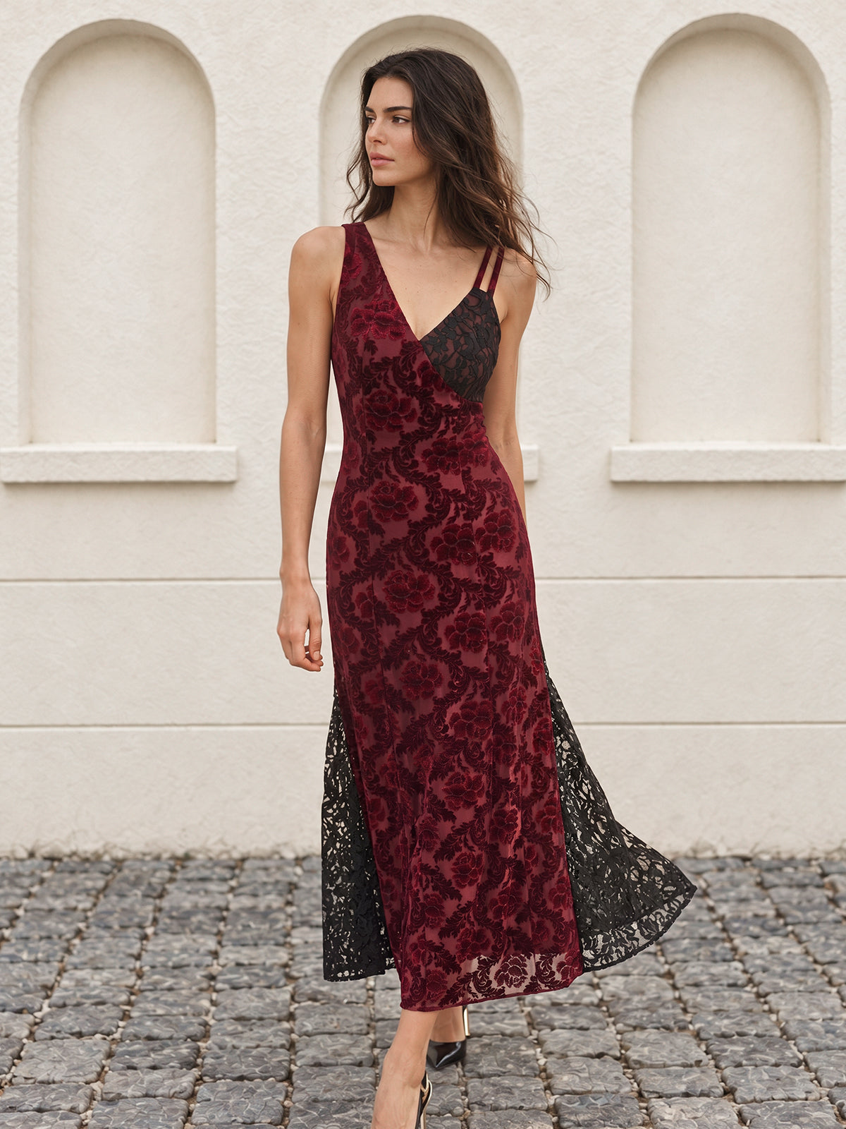 Vestido Maxi Floral Asimétrico