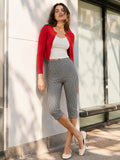 Gingham Split bajo Capri Pantalón