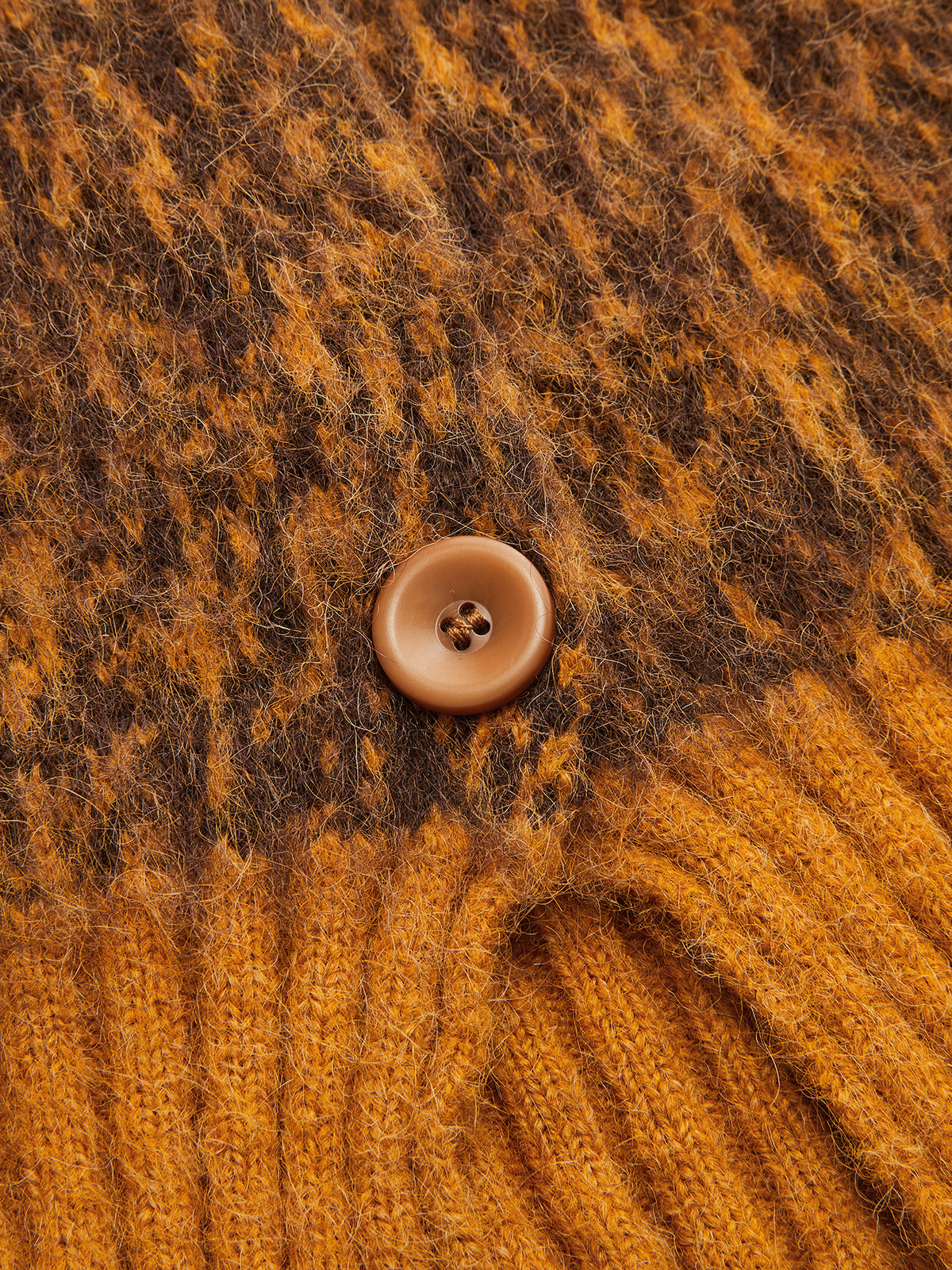 Marled Punto con Cuello Abotonado Cárdigan