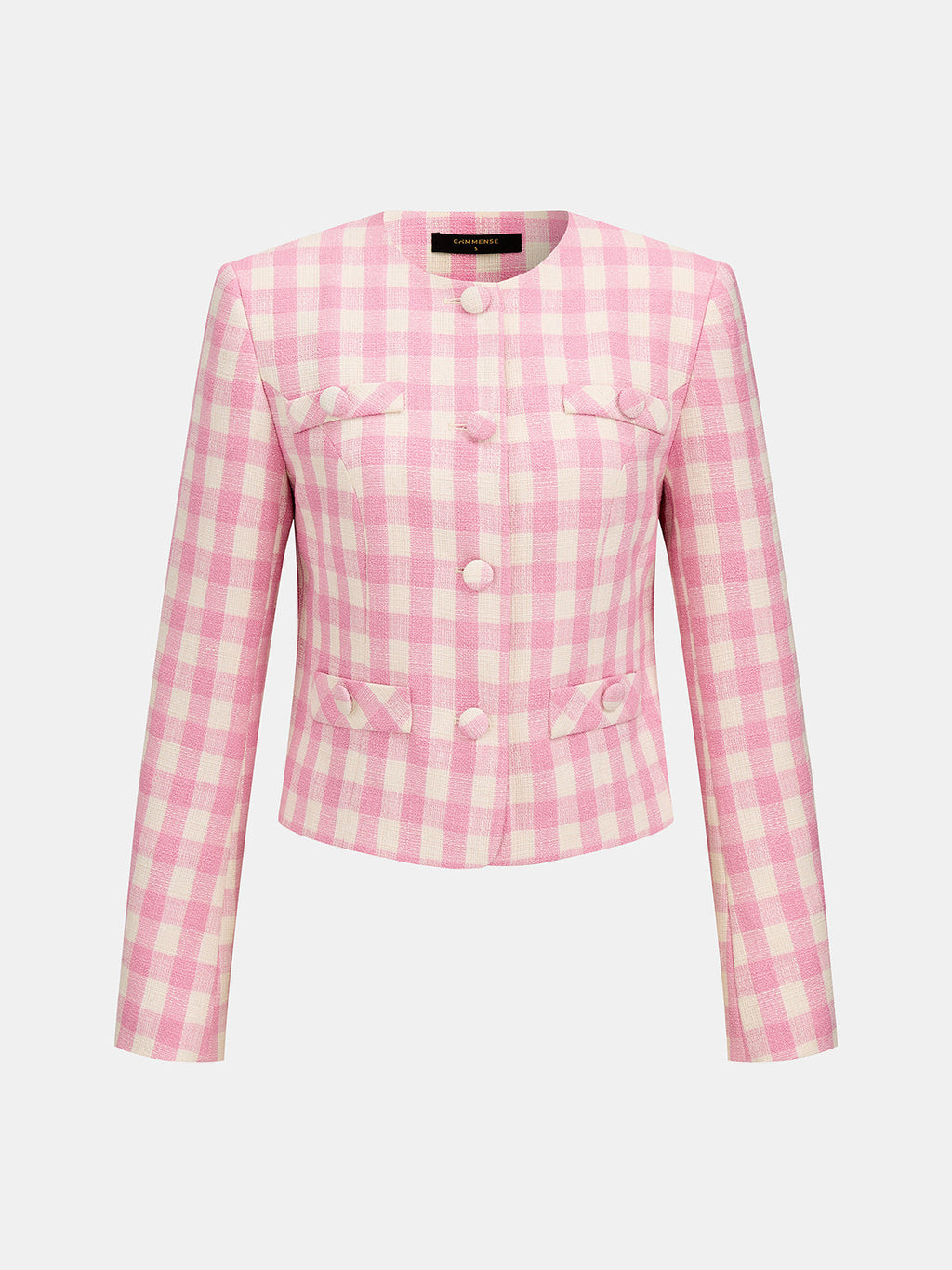Gingham Tweed Chaqueta mini Falda Set