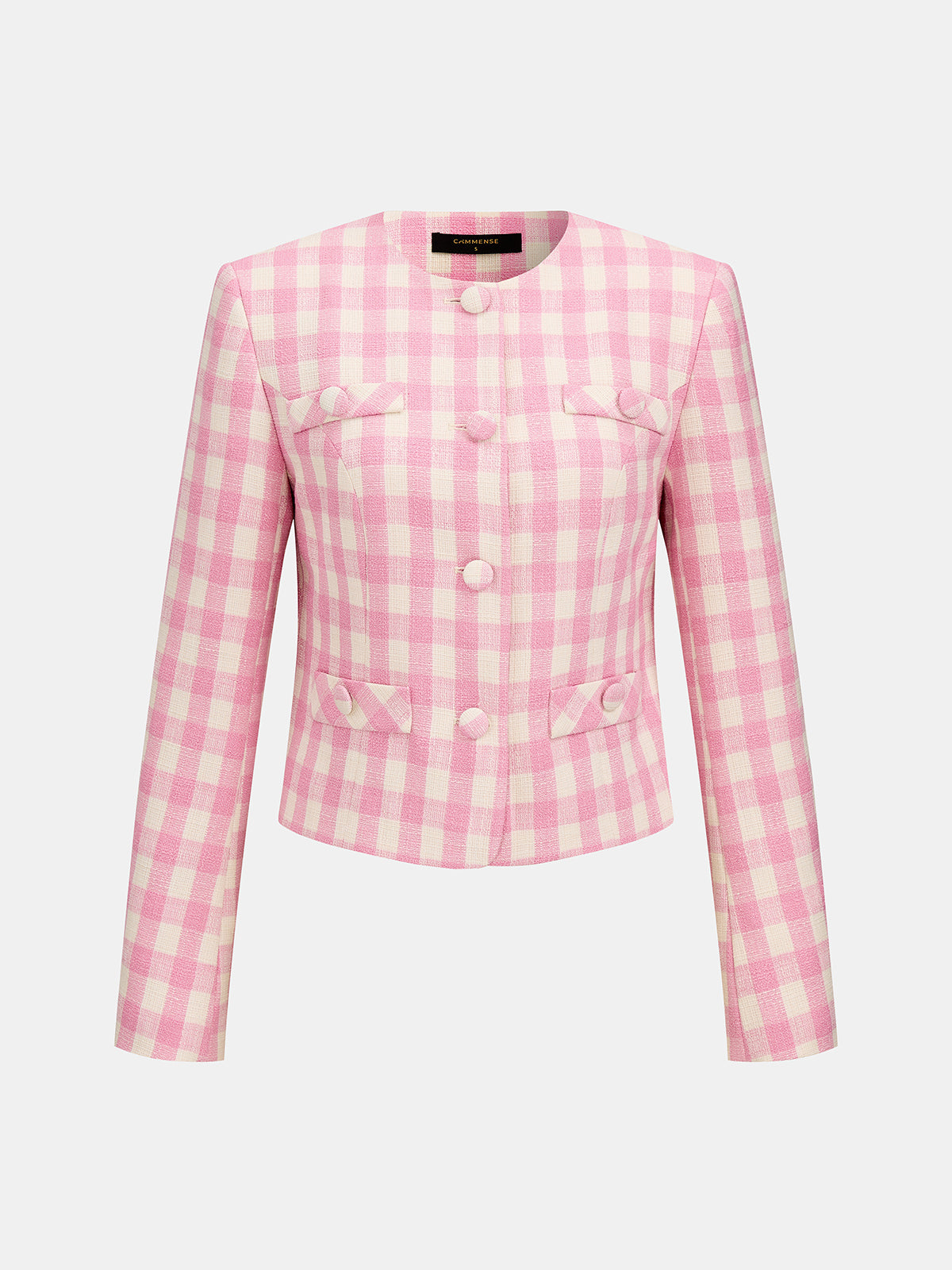 Gingham Tweed Chaqueta mini Falda Set