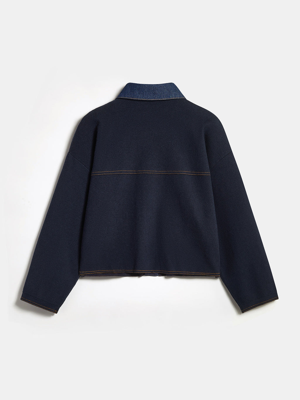 Chaqueta Corta Denim y Punto