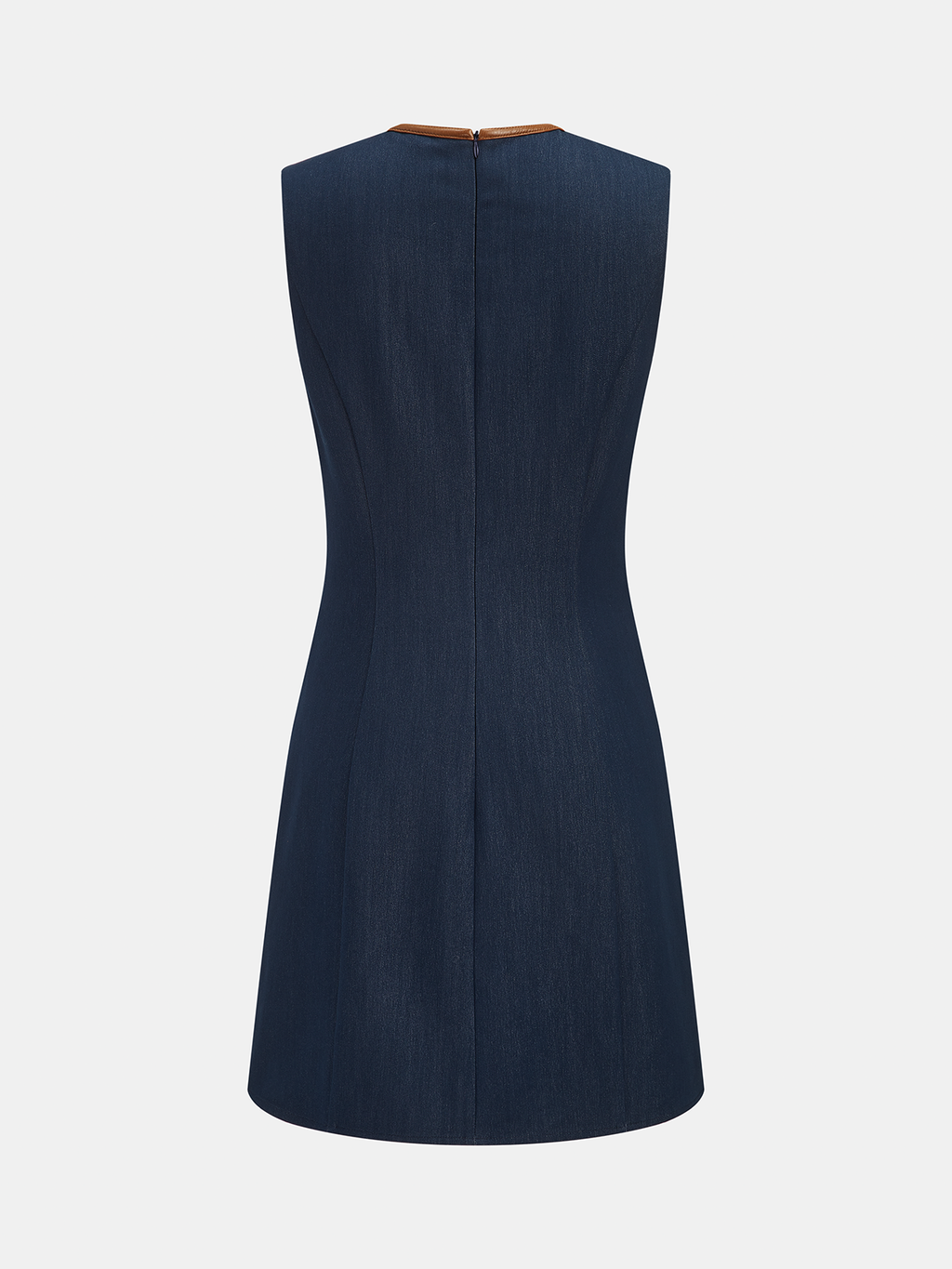 Efecto Piel Piping estribo Decor Minivestido