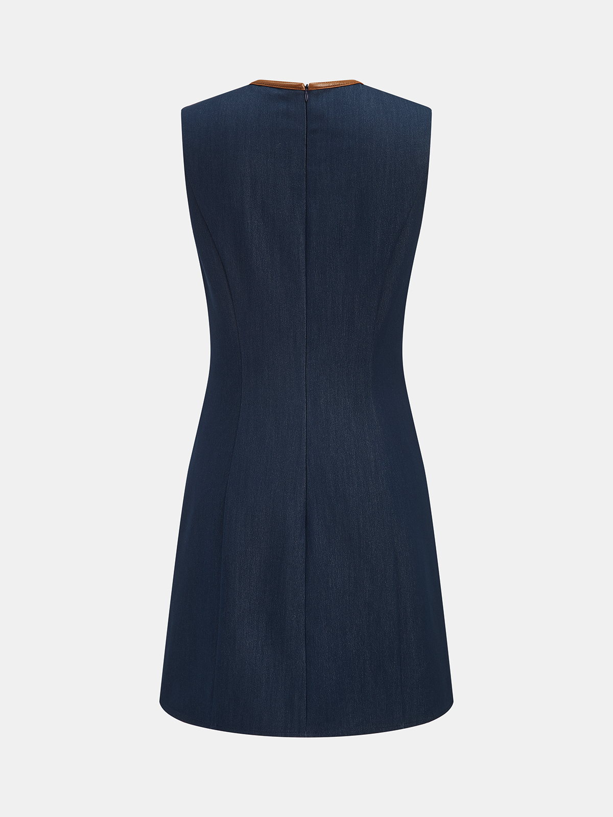 Efecto Piel Piping estribo Decor Minivestido