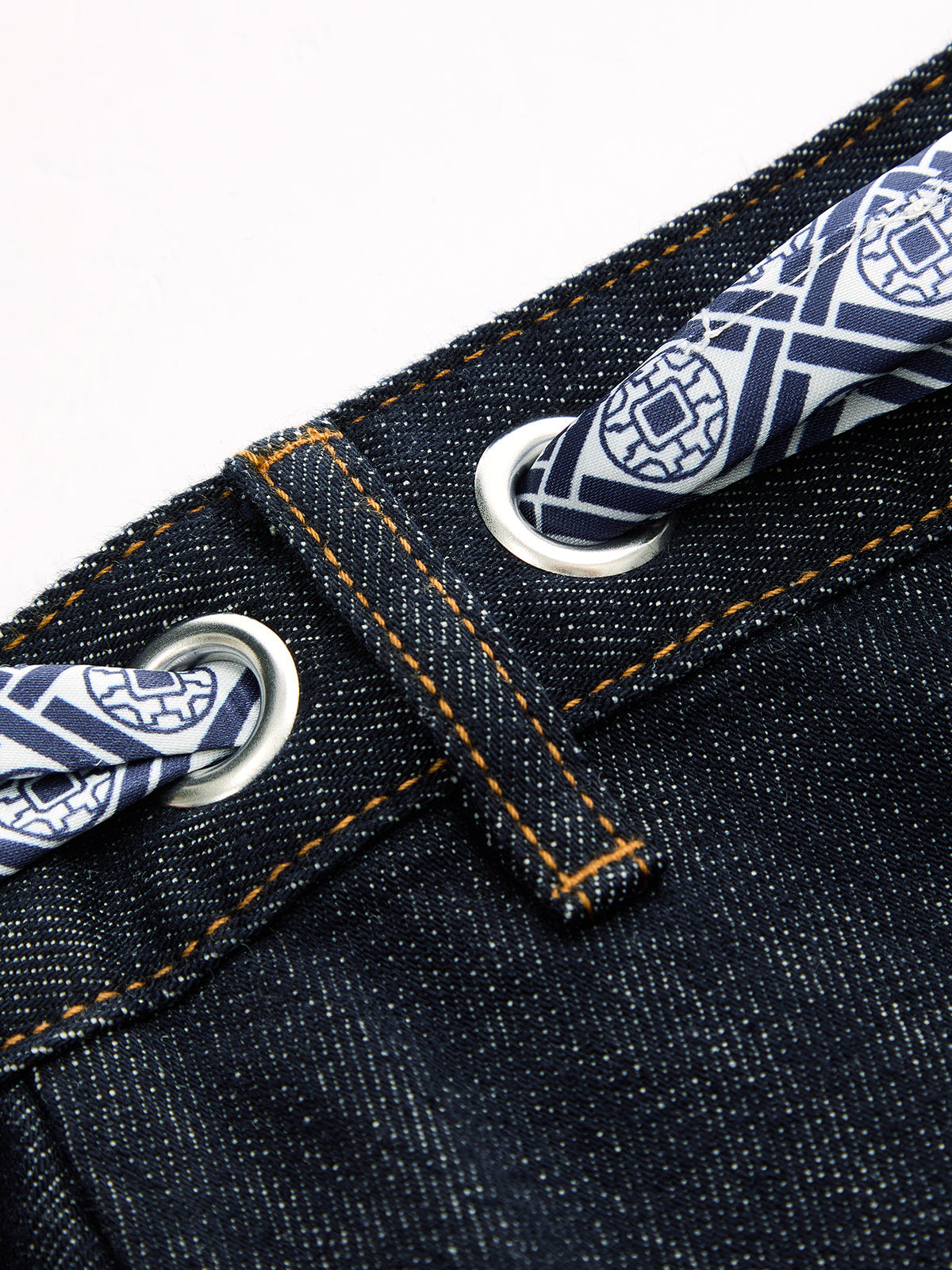 Falda Midi Denim con Pañuelo