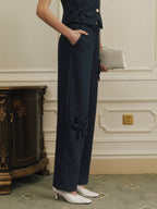 Pantalón Tweed Floral 3D