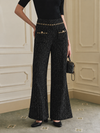 Pantalón Tweed con Lentejuelas