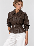 Chaqueta Utility Efecto Piel