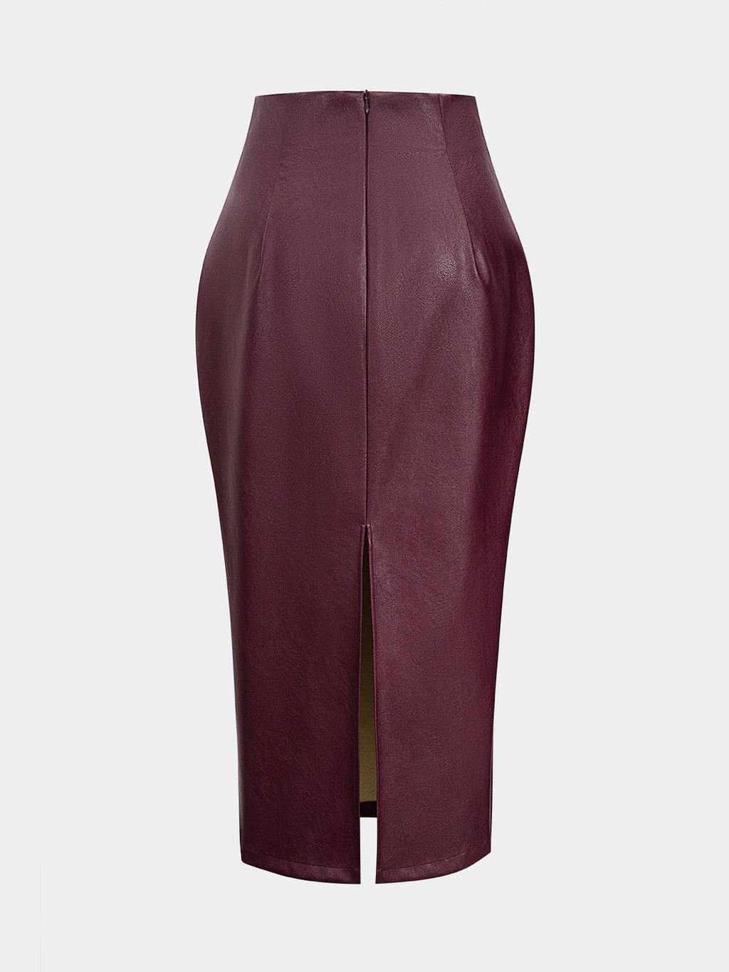 Falda Midi Efecto Piel