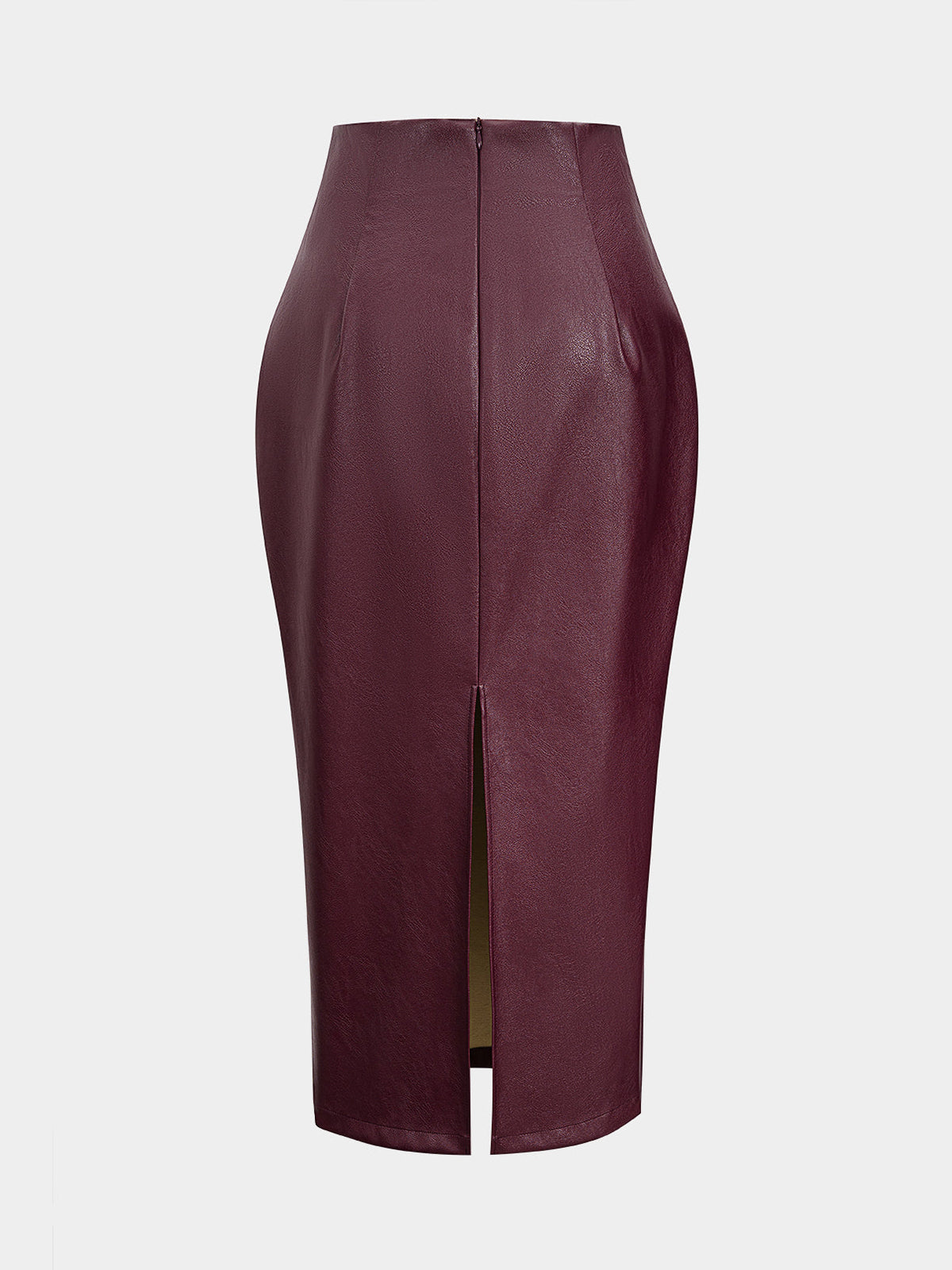 Falda Midi Efecto Piel