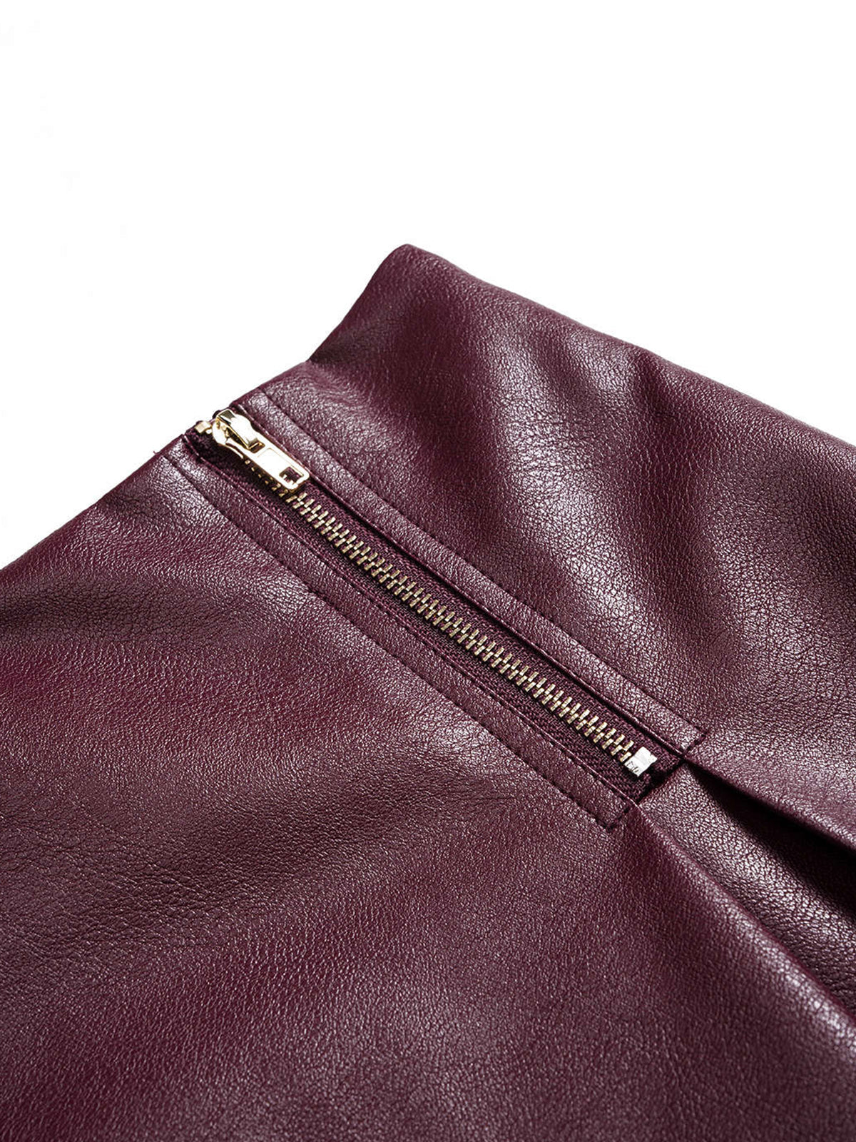 Falda Midi Efecto Piel