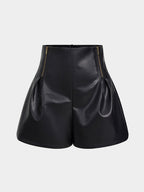 Short Efecto Piel de Tiro Alto