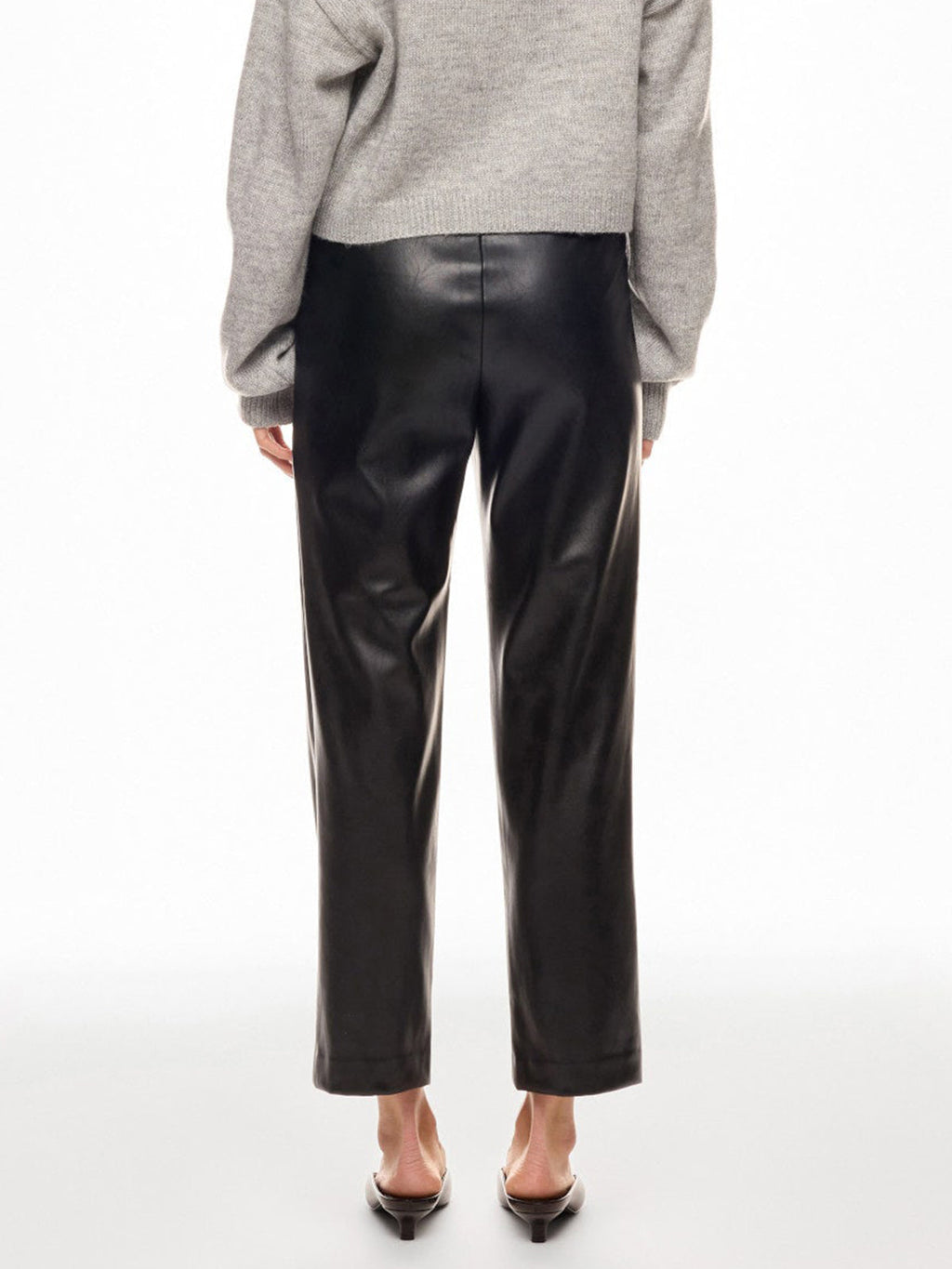 Pantalón Efecto Piel con Cremalleras