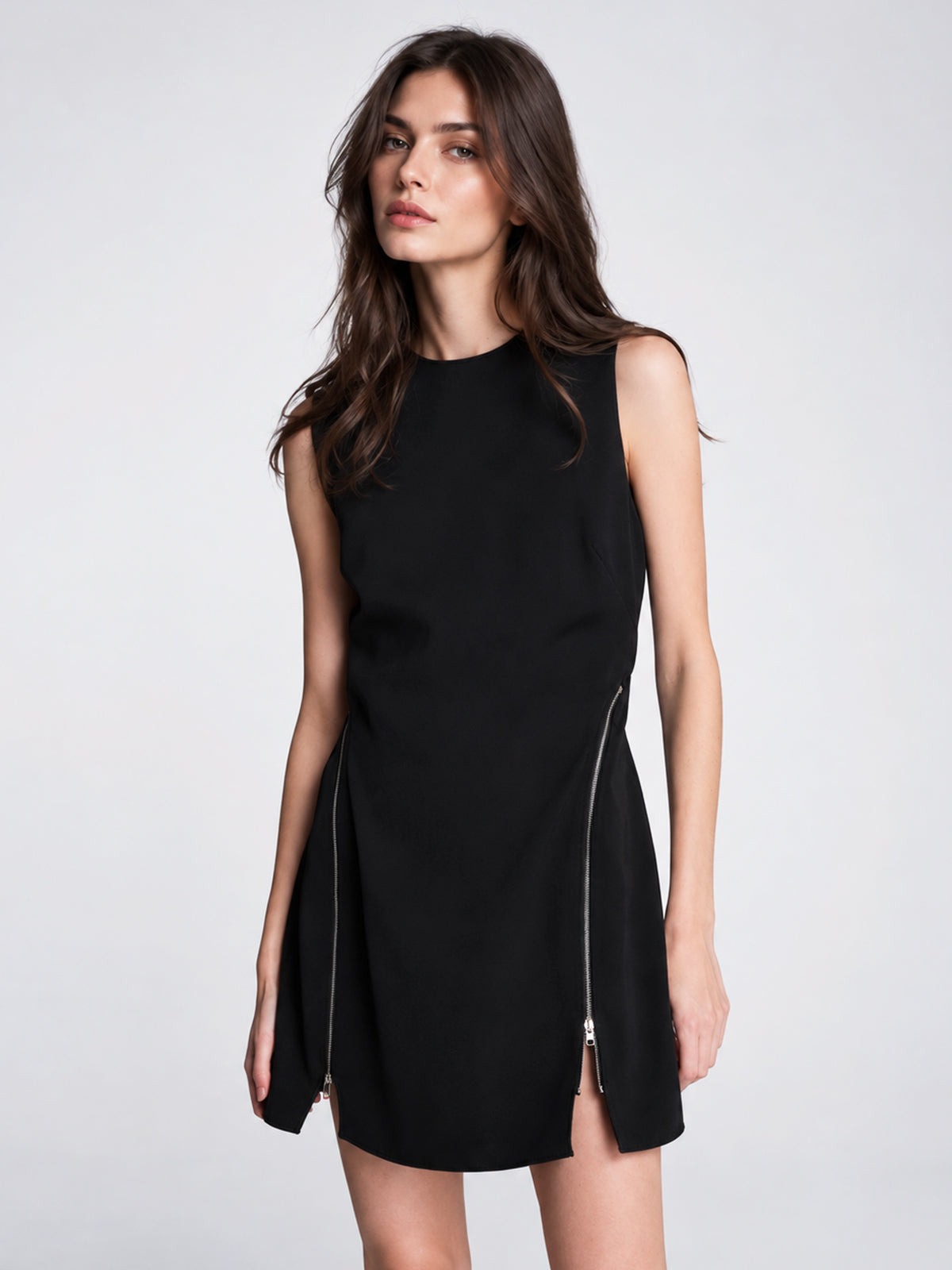 Mini Vestido con Abertura Lateral
