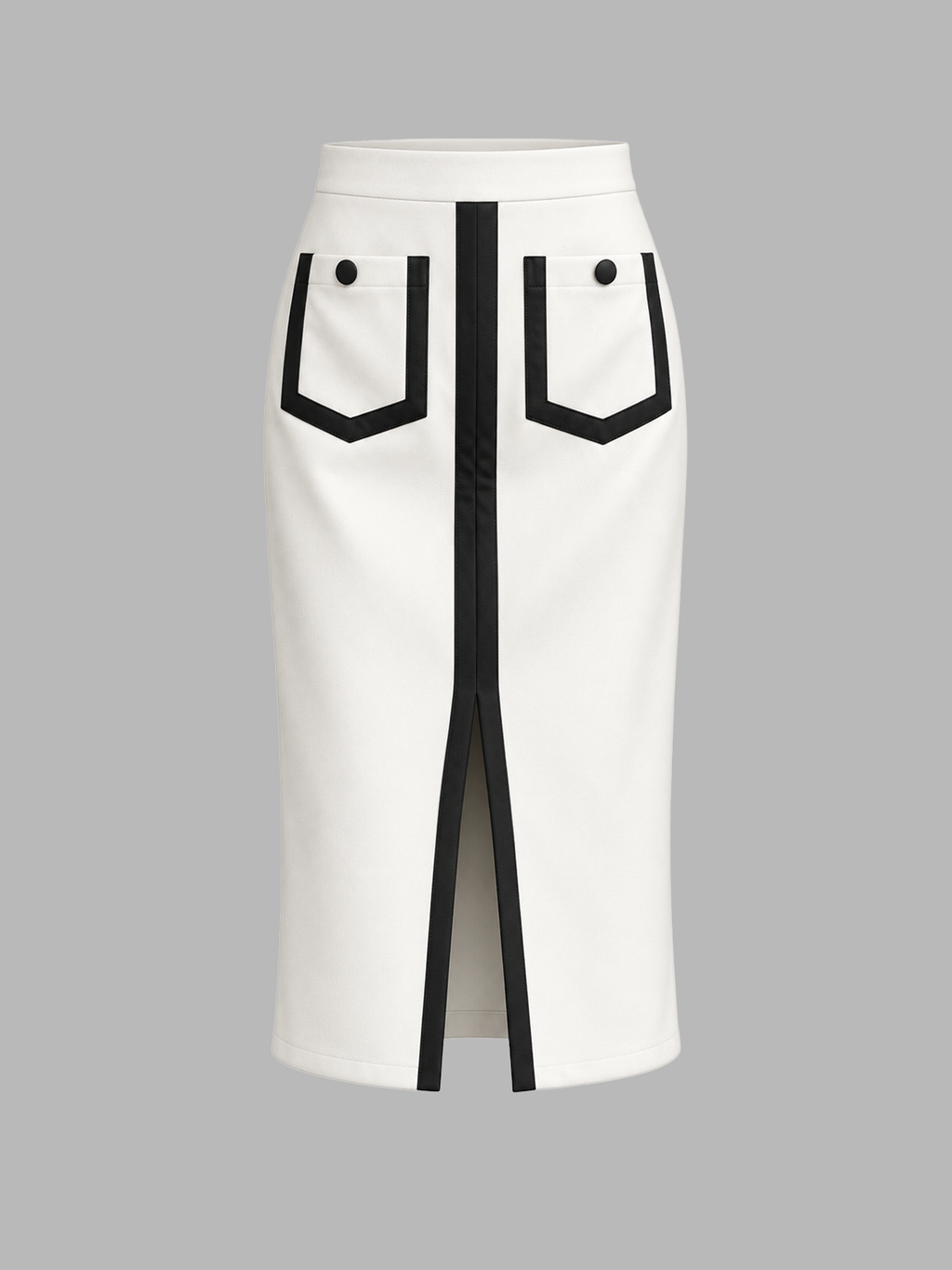 Falda Midi Lápiz Bicolor
