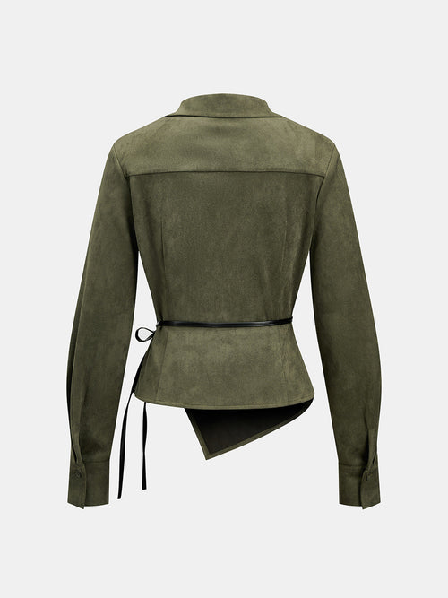 Blusa Cruzada de Ante