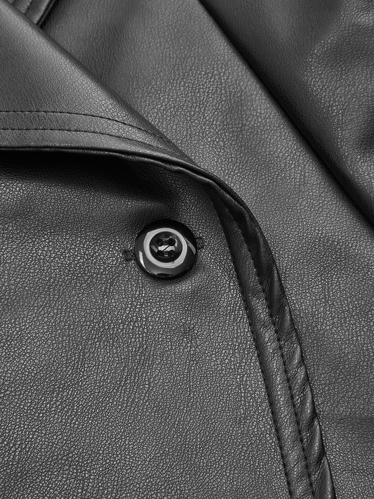 Faux-Leather Puff-manga Asimétrico Tailored Chaqueta