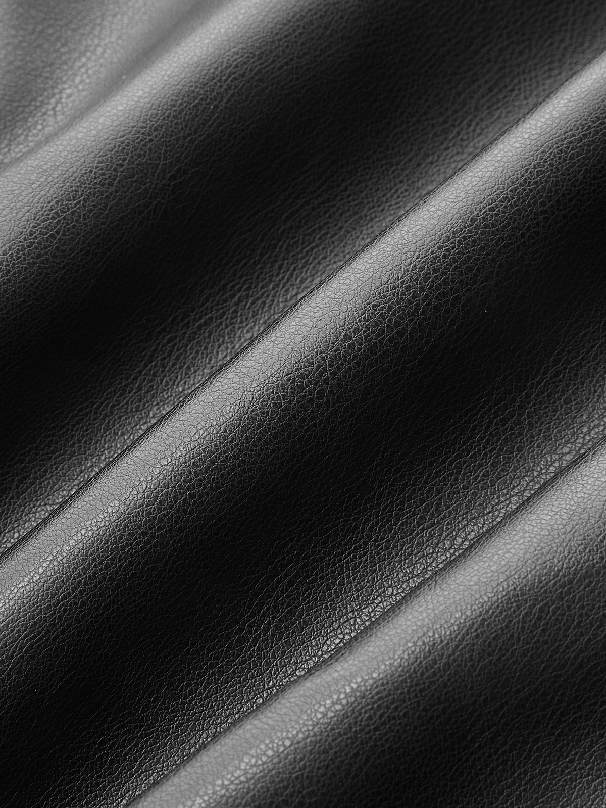 Faux-Leather Puff-manga Asimétrico Tailored Chaqueta