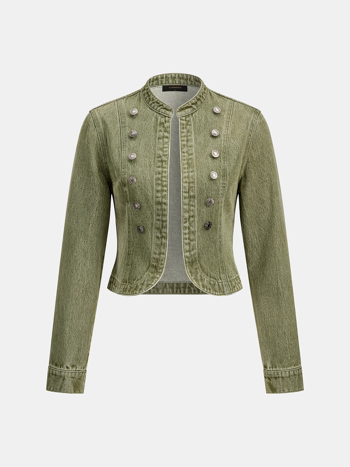 Napoleon-Style Denim Chaqueta