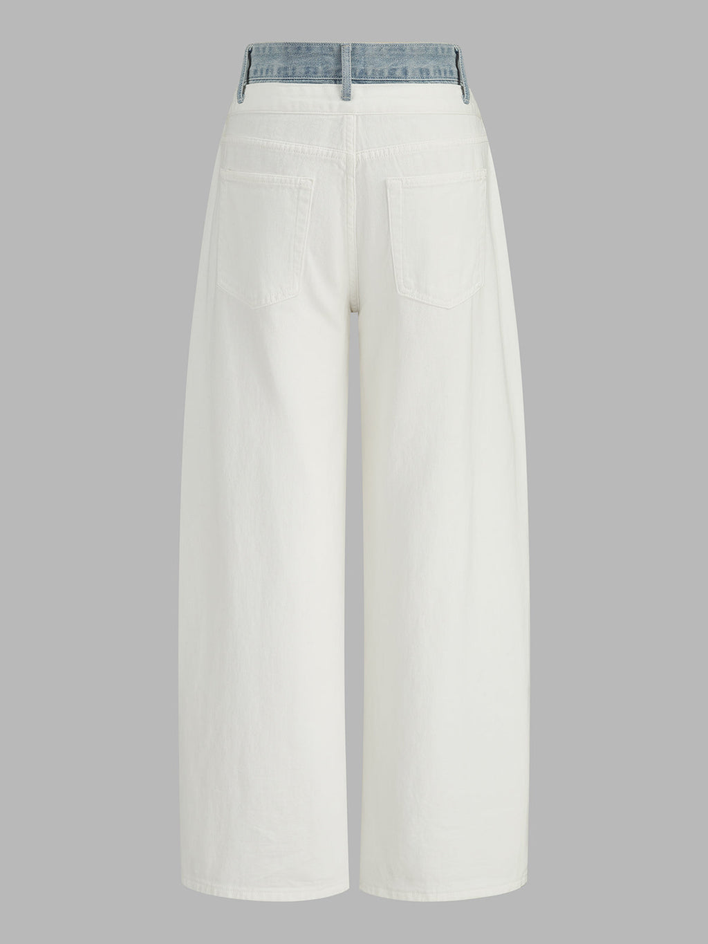 Layered Denim Waistband Pierna Ancha Jeans