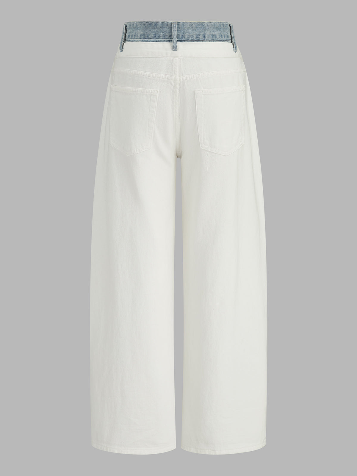 Layered Denim Waistband Pierna Ancha Jeans