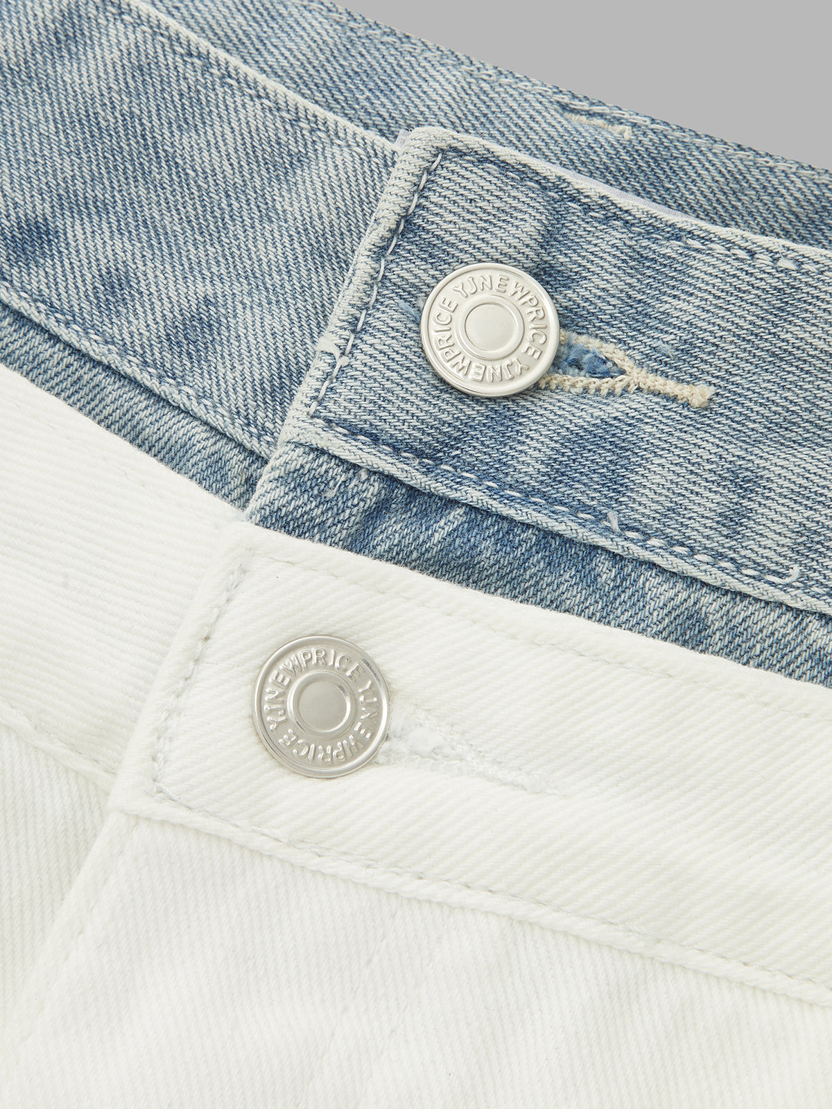 Layered Denim Waistband Pierna Ancha Jeans