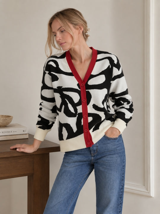 Cárdigan Jacquard Bicolor