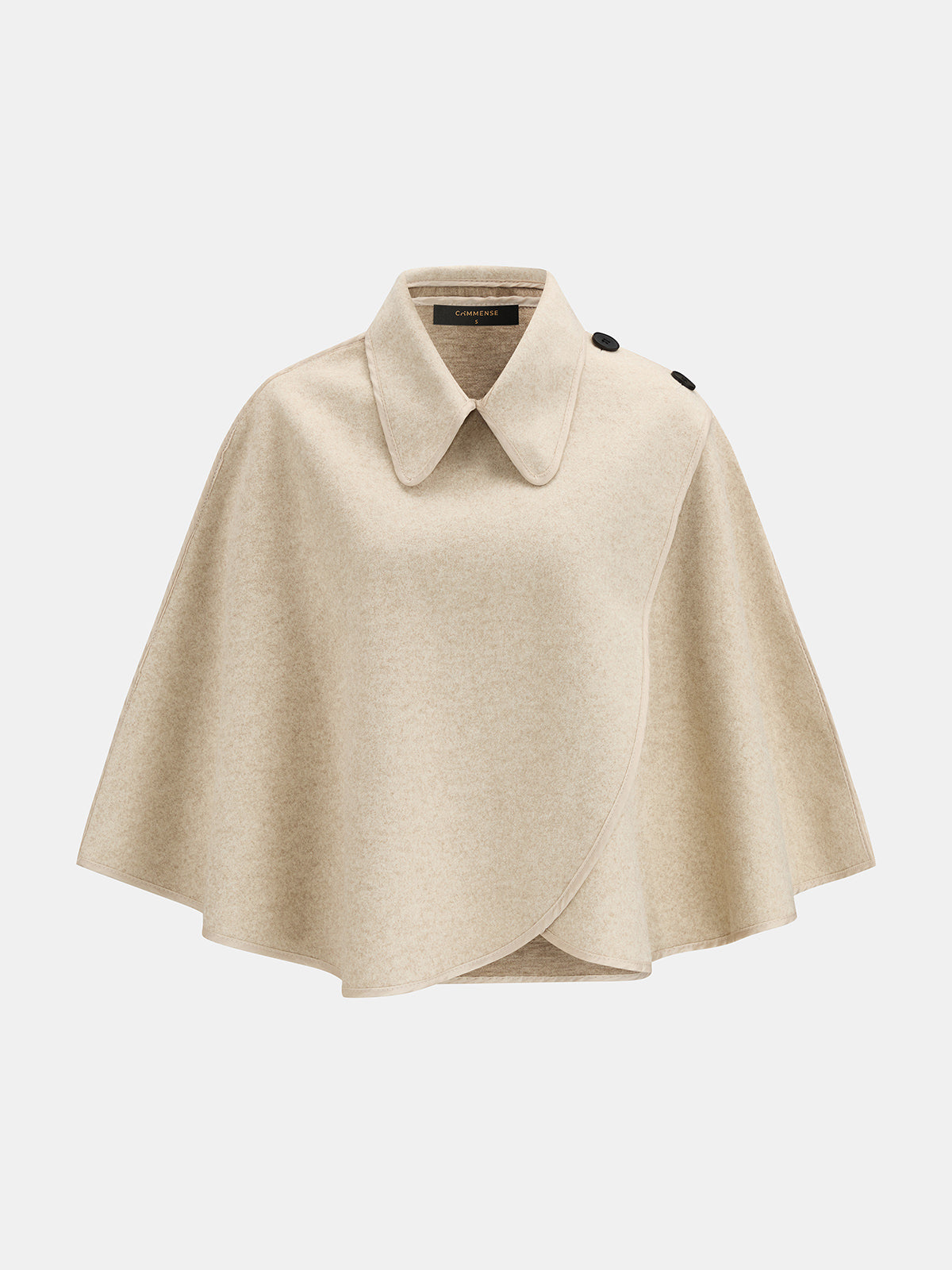 Con Cuello Shoulder botón Capa