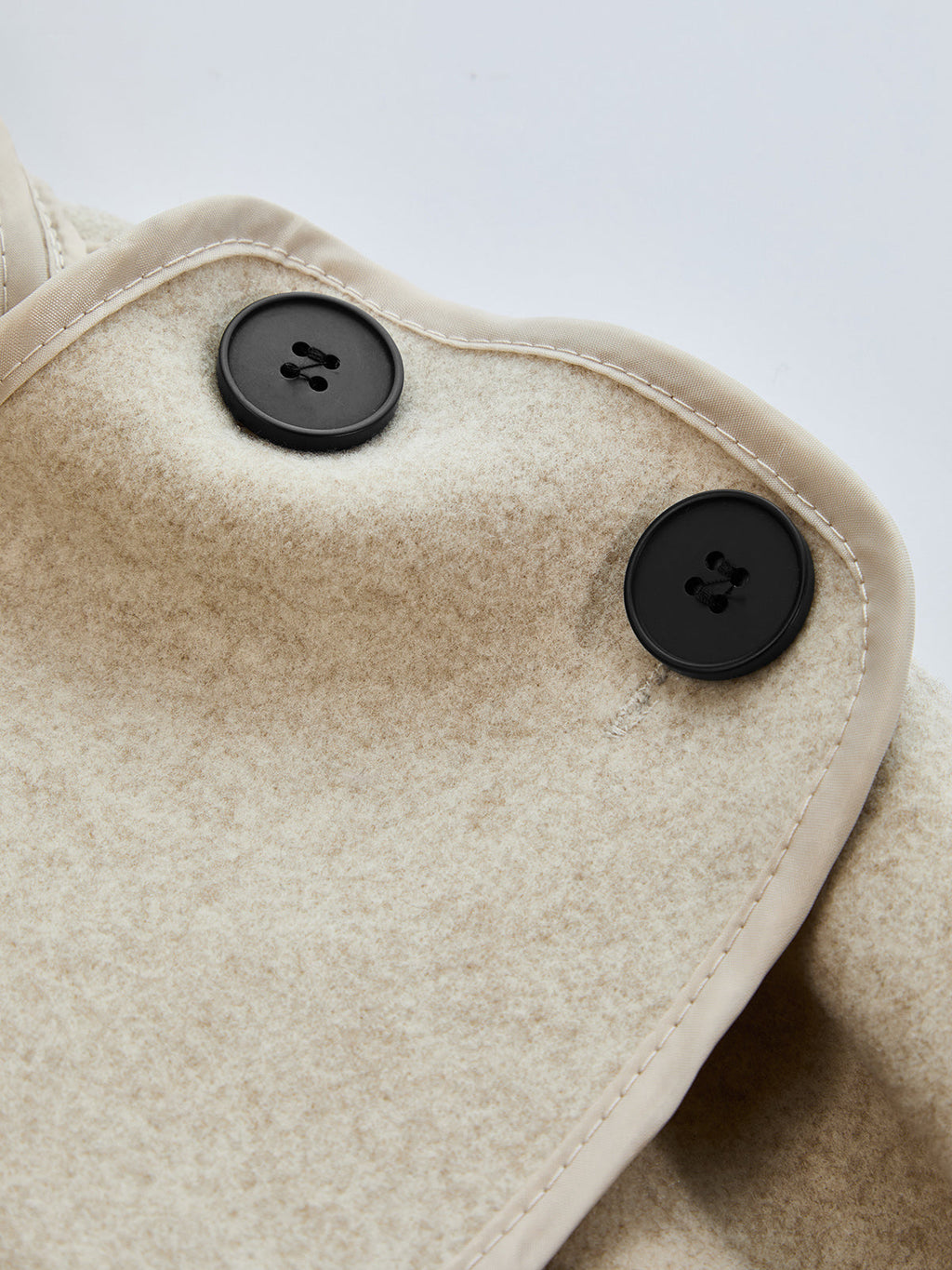 Con Cuello Shoulder botón Capa