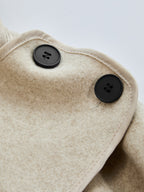 Con Cuello Shoulder botón Capa
