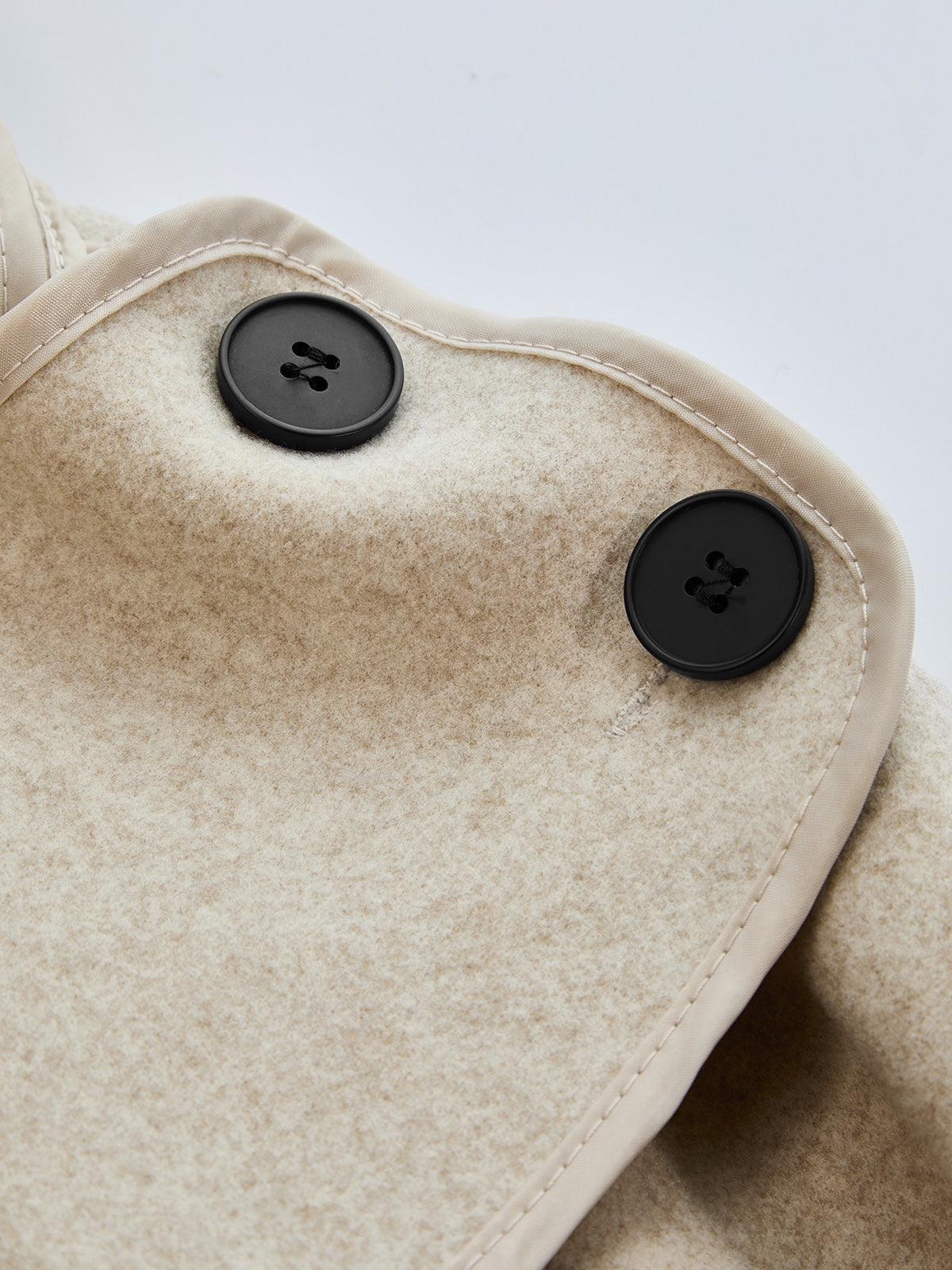 Con Cuello Shoulder botón Capa
