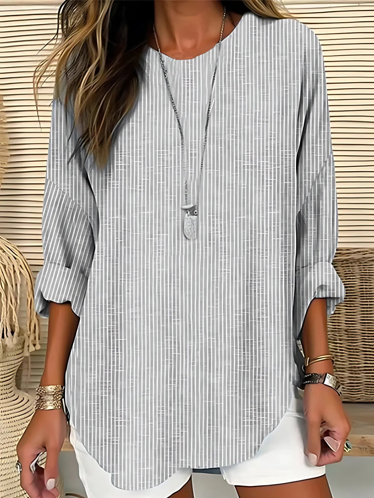 Camisa · Azul Rayas