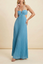 Vestido · Azul Cuello Halter