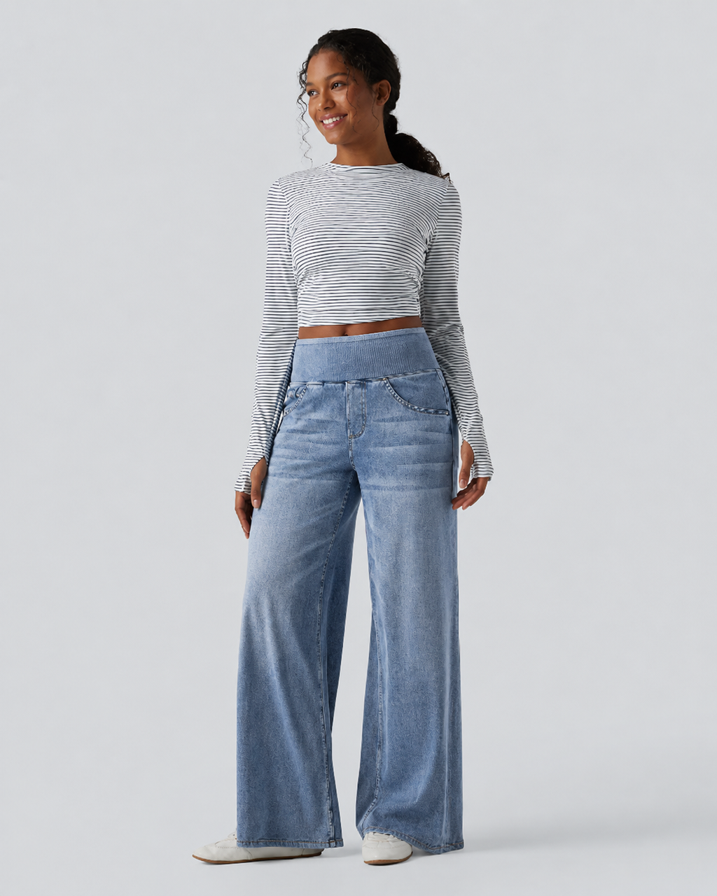 Clara | Jeans Wide Leg de Tiro Alto