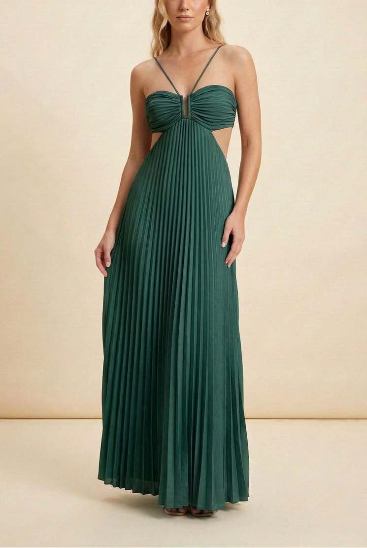 Vestido · Azul Cuello Halter