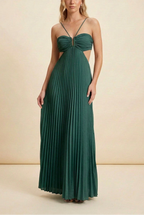 Vestido · Azul Cuello Halter