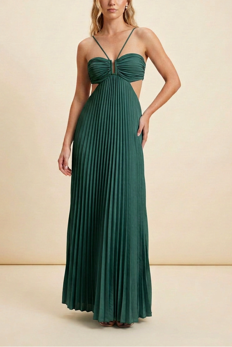 Vestido · Azul Cuello Halter