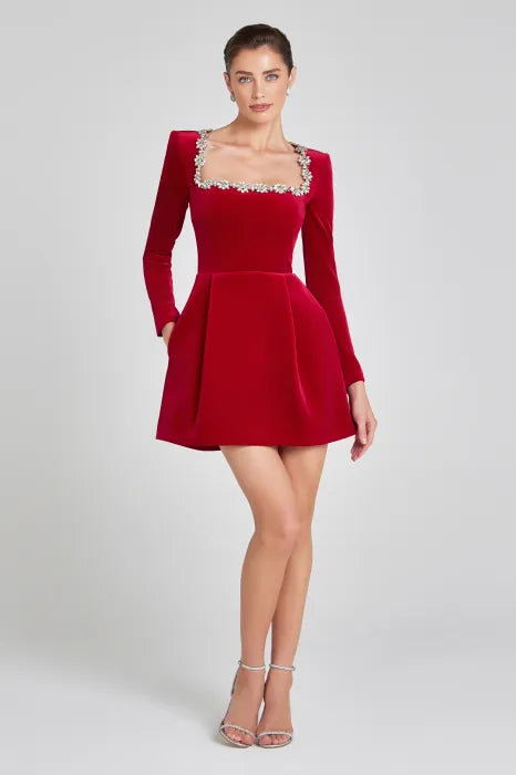 Vestido Corto · Terciopelo
