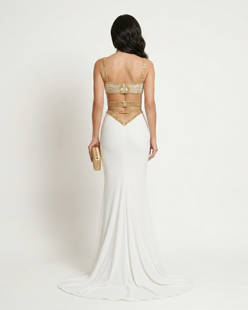 Aurelia | Vestido Imperio Dorado